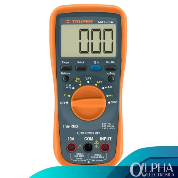 Multimetro Profesional Con RMS Verdadero y Auto Rango Deluxe - Truper