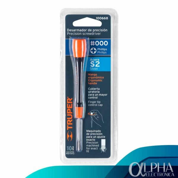 Desarmador de Precisión Phillips PH000, Truper - Imagen 3