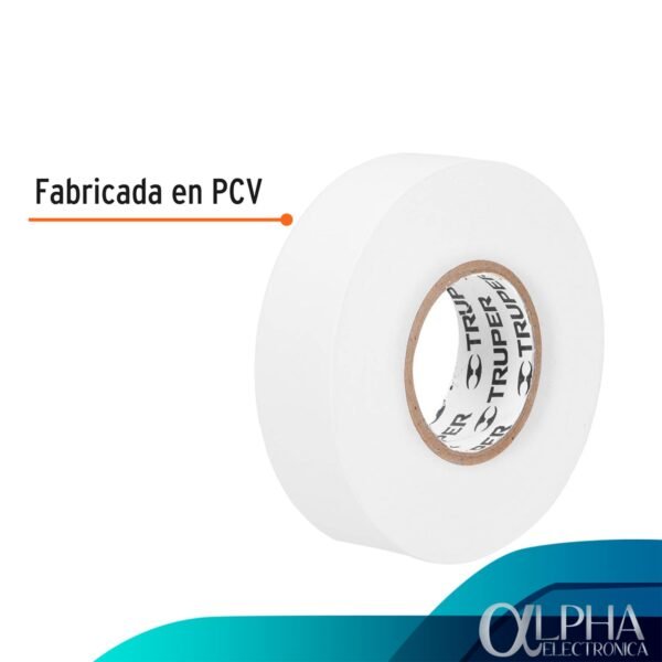 Cinta de Aislar Blanca de 18M x 19mm, Truper - Imagen 3