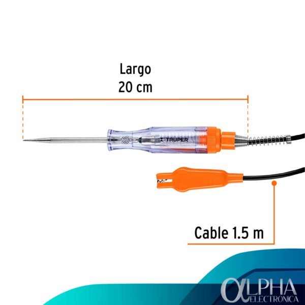 Probador de Corriente Directa 20cm Uso Pesado, Truper - Imagen 2