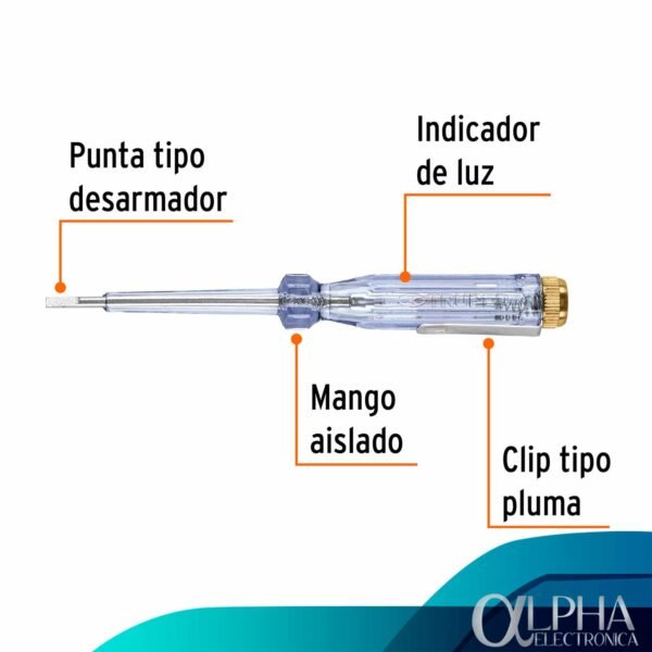 Probador de Corriente Alterna 14cm, Truper - Imagen 2