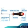 Desarmador Plano 3/16" x 4", Truper - Imagen 2