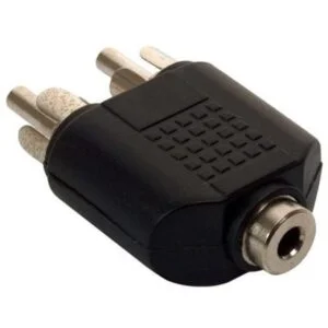 Adaptador de 2 Plug RCA a Jack 3.5mm Estéreo