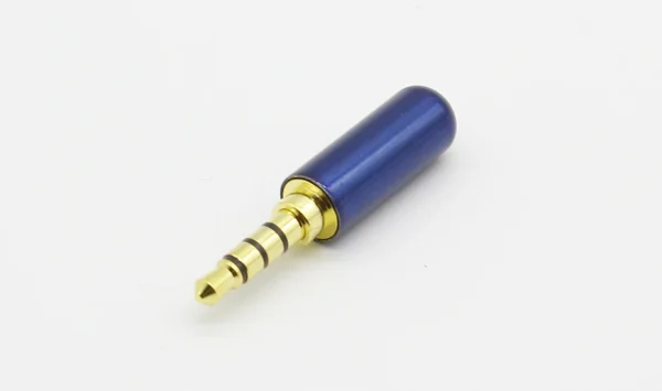 Plug 3.5mm Estéreo + Micrófono Dorado, Carcasa Azul
