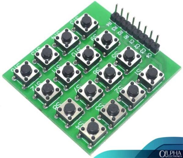 Teclado Matricial 4x4 con pulsadores