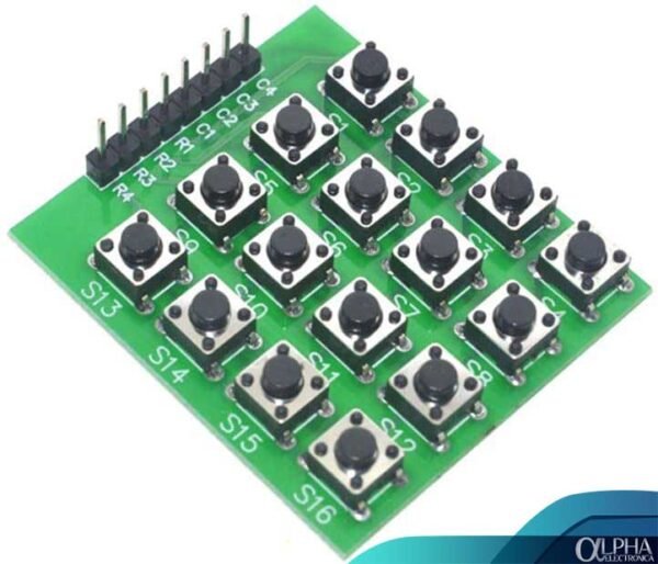 Teclado Matricial 4x4 con pulsadores - Imagen 2