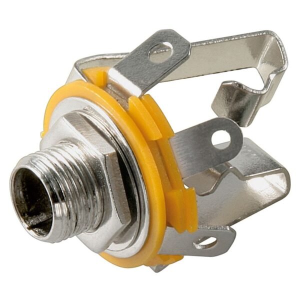 Jack 1/4" Estéreo Para Chasis, con rosca