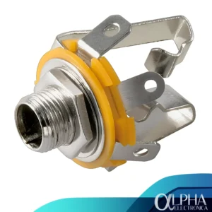 Jack hembra 6.3mm estereo para chasis vista frontal