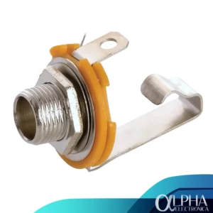 Jack hembra 6.3mm Mono para chasis vista frontal