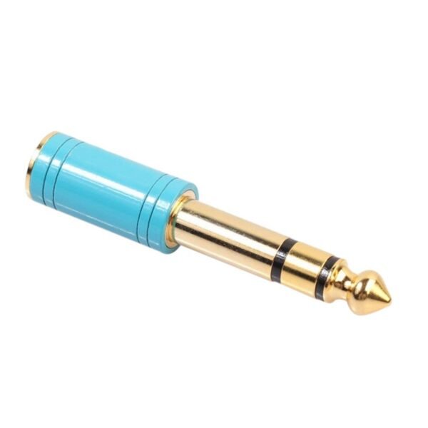 Adaptador Plug 1/4" Estéreo a Jack 3.5mm Estéreo, Azul Metálico