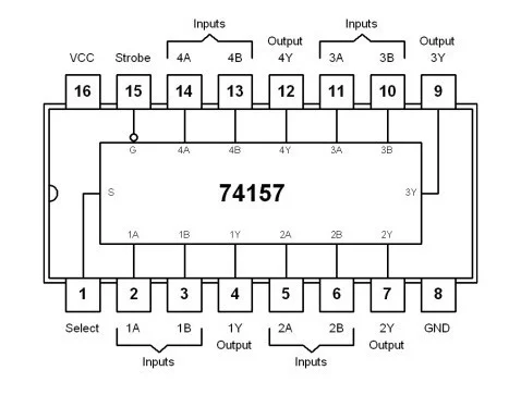 74LS157 - Multiplexor de 2 Entradas - Imagen 2