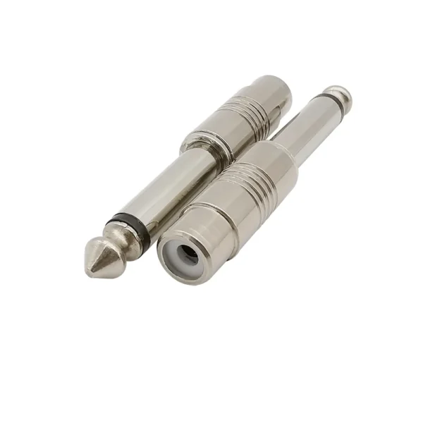 Adaptador Plug 1/4" Mono a Jack RCA, de Metal - Imagen 2