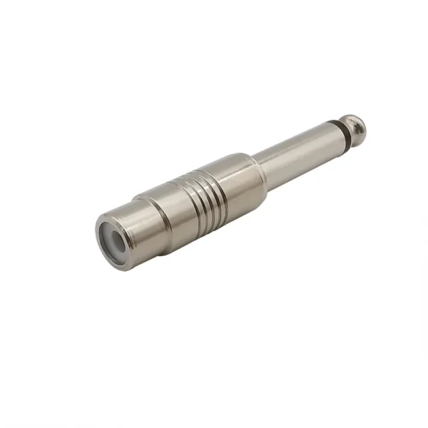 Adaptador Plug 1/4" Mono a Jack RCA, de Metal