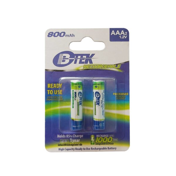 Par de Baterías AAA Recargable de 800mAh - BTEK