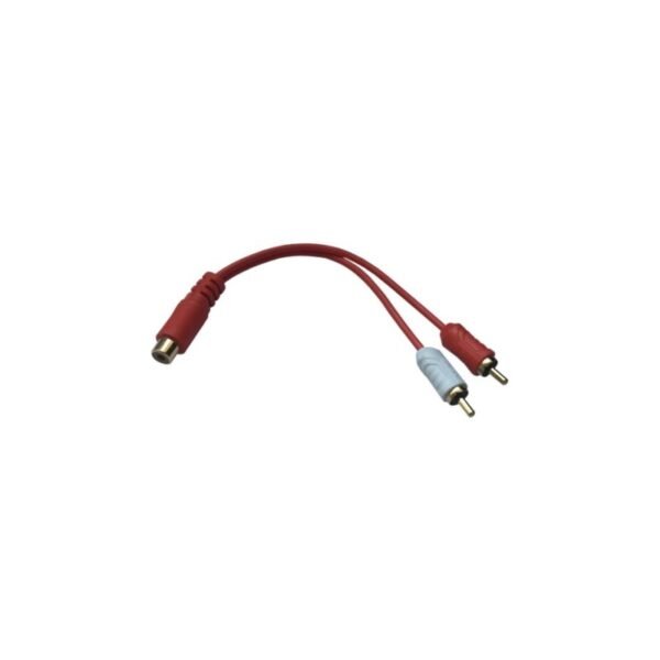 Cable en Y de Jack RCA a 2 Plug RCA 15cm