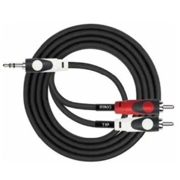 Cable Plug 3.5mm Estéreo a 2 Plug RCA 2M Kirlin