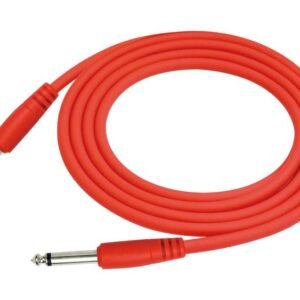 Cable Para Instrumento de Plug 1/4 a Plug 1/4 mono de 6M Kirlin Rojo