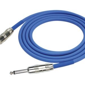 Cable Para Instrumento de Plug 1/4 a Plug 1/4 mono Metal de 6M Kirlin Azul