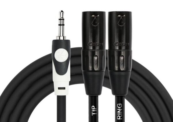 Cable en Y - Plug 3.5mm Estéreo a 2 XLR Macho 3M Kirlin