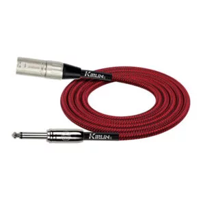 Cable de XLR Macho a Plug 1/4 Mono con Forro de Tela de 6M Kirlin