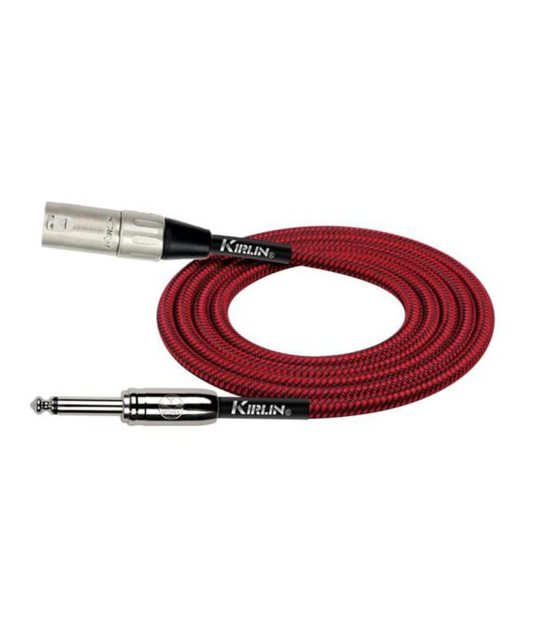 Cable de XLR Macho a Plug 1/4 Mono con Forro de Tela de 6M Kirlin