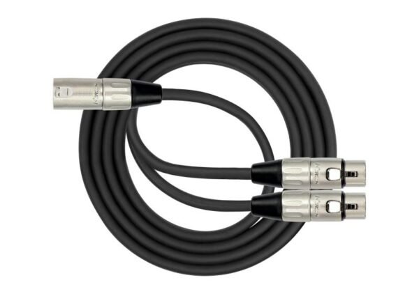 Cable Y, XLR Macho a 2 XLR Hembra 1M Kirlin