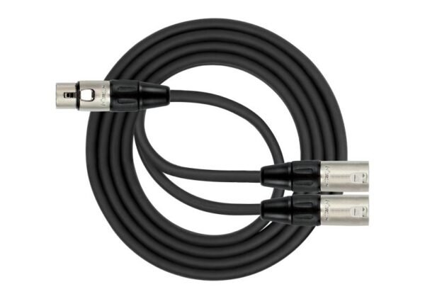 Cable Y, XLR Hembra a 2 XLR Macho 1M Kirlin