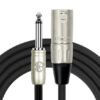 Cable de XLR Macho a Plug 1/4 Estereo 2M Kirlin - Negro