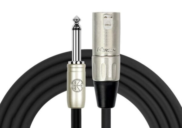 Cable de XLR Macho a Plug 1/4 mono 10M Kirlin - Negro