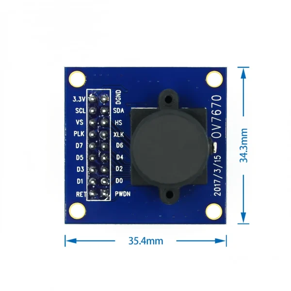 Cámara VGA 640X480 OV7670 - Imagen 3