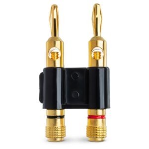 Par de bananas dorado rosca metal GIO negro