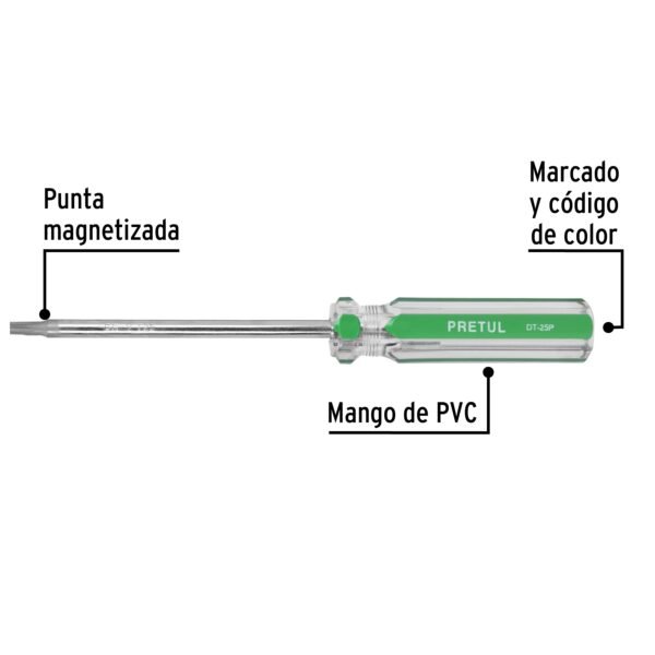 Desarmador Punta Torx T25, Pretul - Imagen 2