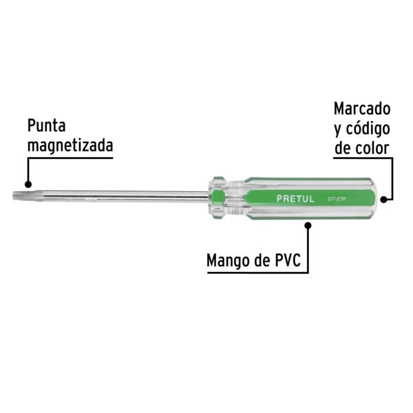 Desarmador Punta Torx T27, Pretul - Imagen 2