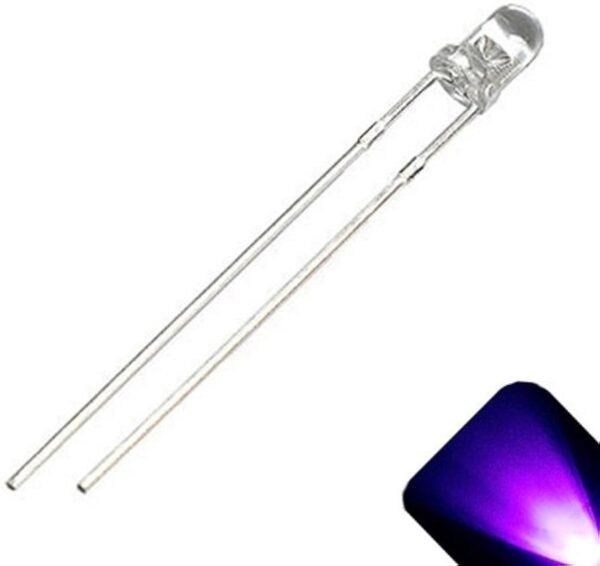 Led de 3mm Violeta Transparente