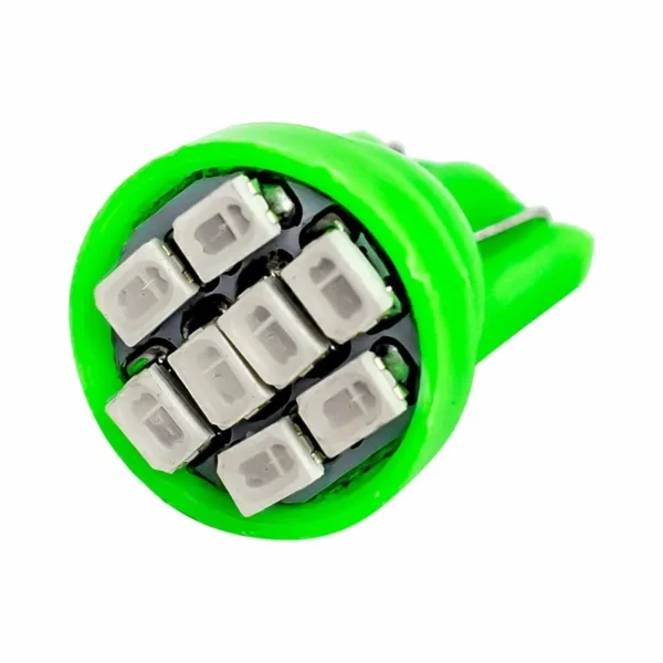 Led Verde 8 SMD de 12V Con Base