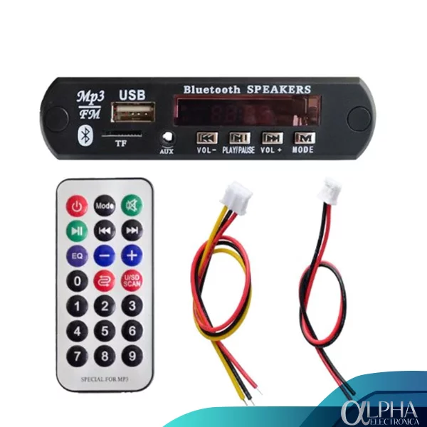Modulo MP3 Con Bluetooth, USB, Auxiliar Y Radio FM