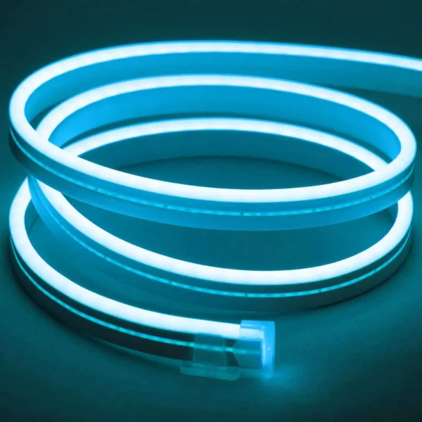 Tira de Led Neón Flexible Celeste de 5M, 12V - Imagen 2