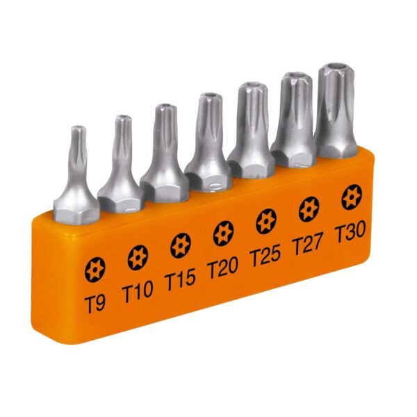 Juego de 7 Puntas Torx con Seguro, Truper