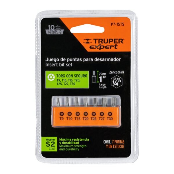 Juego de 7 Puntas Torx con Seguro, Truper - Imagen 4