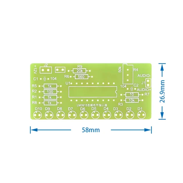 Módulo Vúmetro LM3915 - Kit Armable - Imagen 2