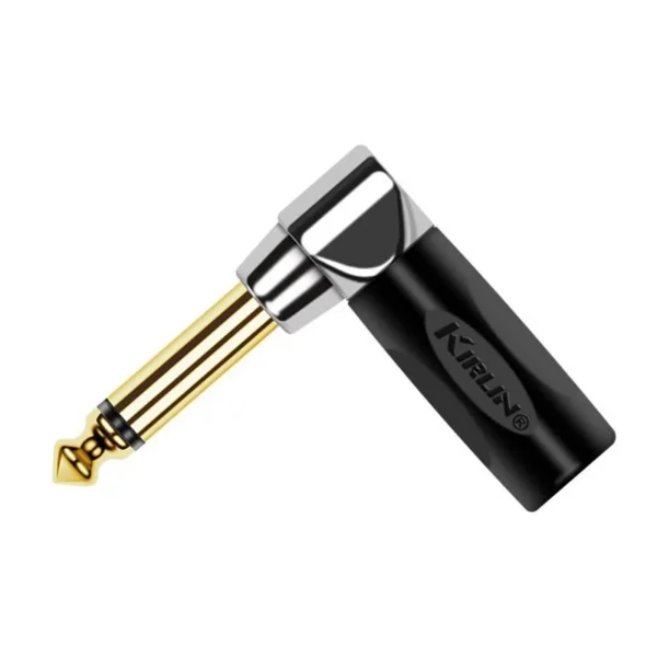 Plug 1/4" Mono a 90 grados, Negro - Kirlin