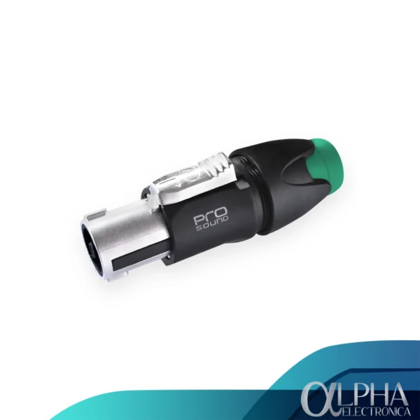 Plug Speakon de 4 Vías Verde de Metal - Prosound