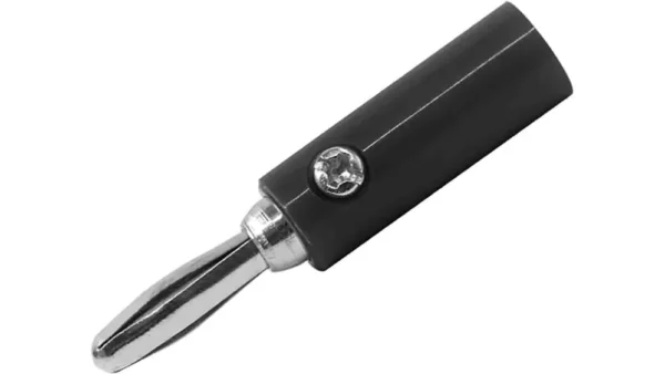 Plug Tipo Banana Con Tornillo Negro
