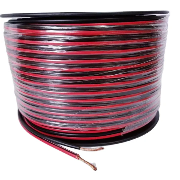 Cable Para Bocina 24AWG Rojo-Negro Plus Audio - Por Metro y Bobina - Imagen 2