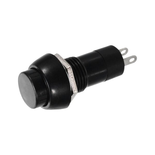 Switch Push ON-OFF Boton Negro Redondo