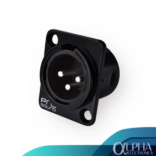 Conector XLR Macho Para Chasis, Metal - Prosound