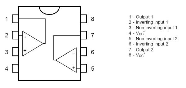 TL082 - Amplificador Operacional Doble Jfet - Imagen 2