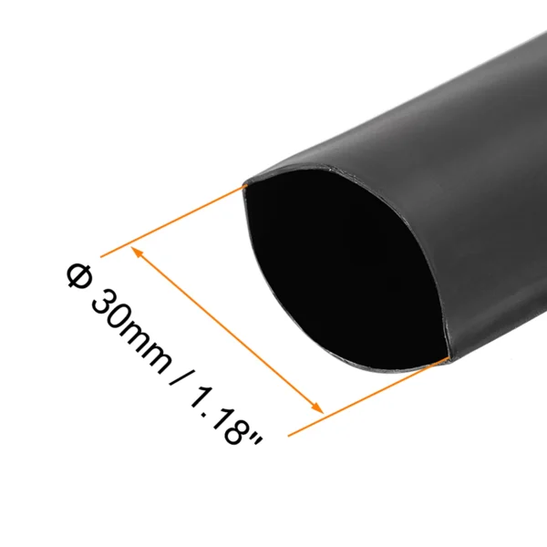 Metro de Termoencogible de 30 mm Negro