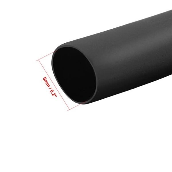 Metro de Termoencogible de 5 mm Negro