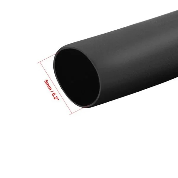 Metro de Termoencogible de 5 mm Negro